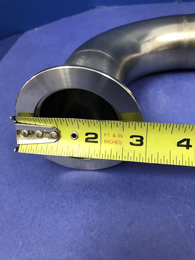 Used Stainless Steel Vacuum Tube / Pipe , 90 Elbow , NW50 x TW, Used