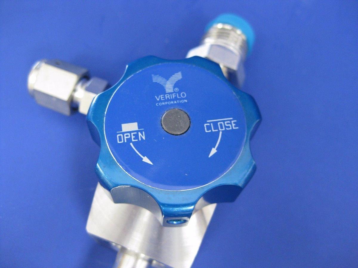 Used Veriflo 935TS8VCR8MP1VCRMK High Flow Valve, High Purity, 1/2"MVCR w/ Purge Port