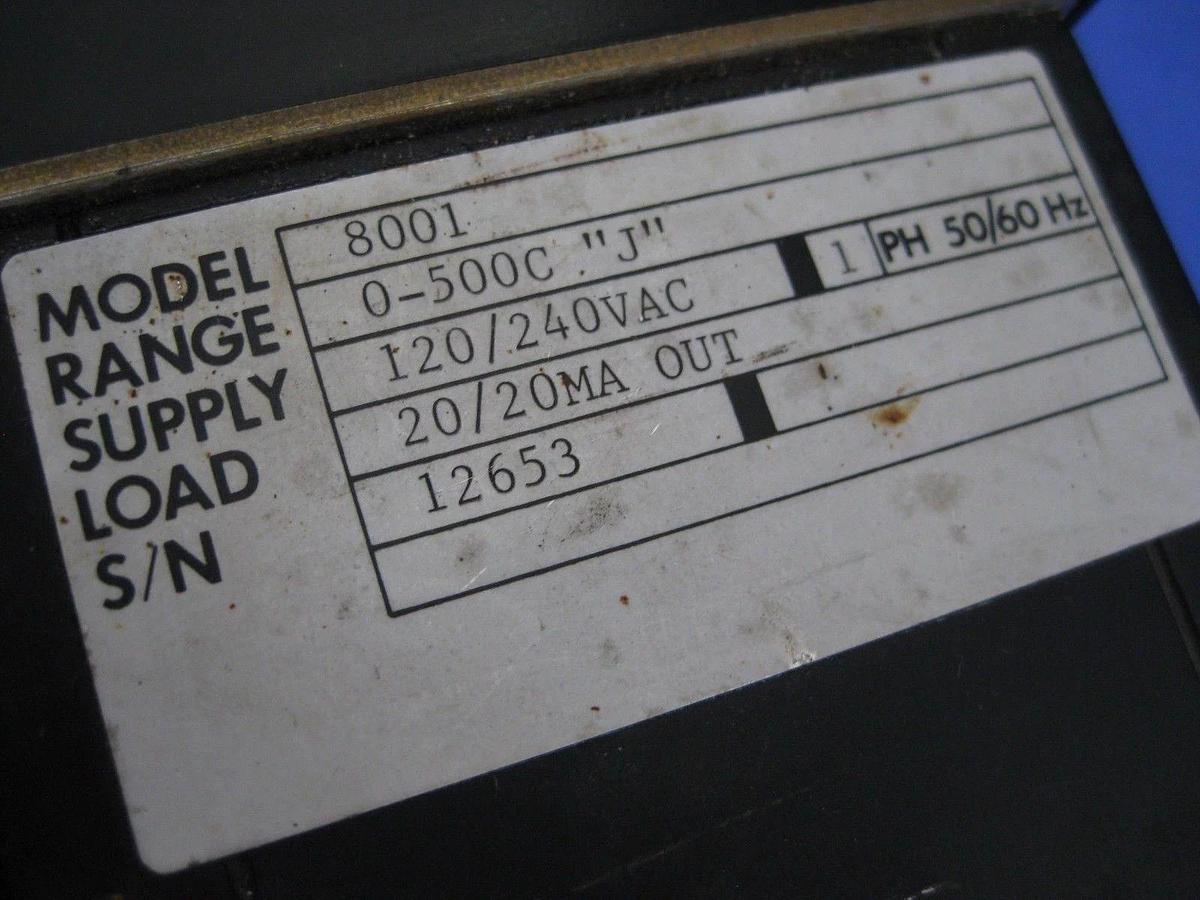Used Technical Heaters Temperature Controller Model 8001, 0-500C, Used