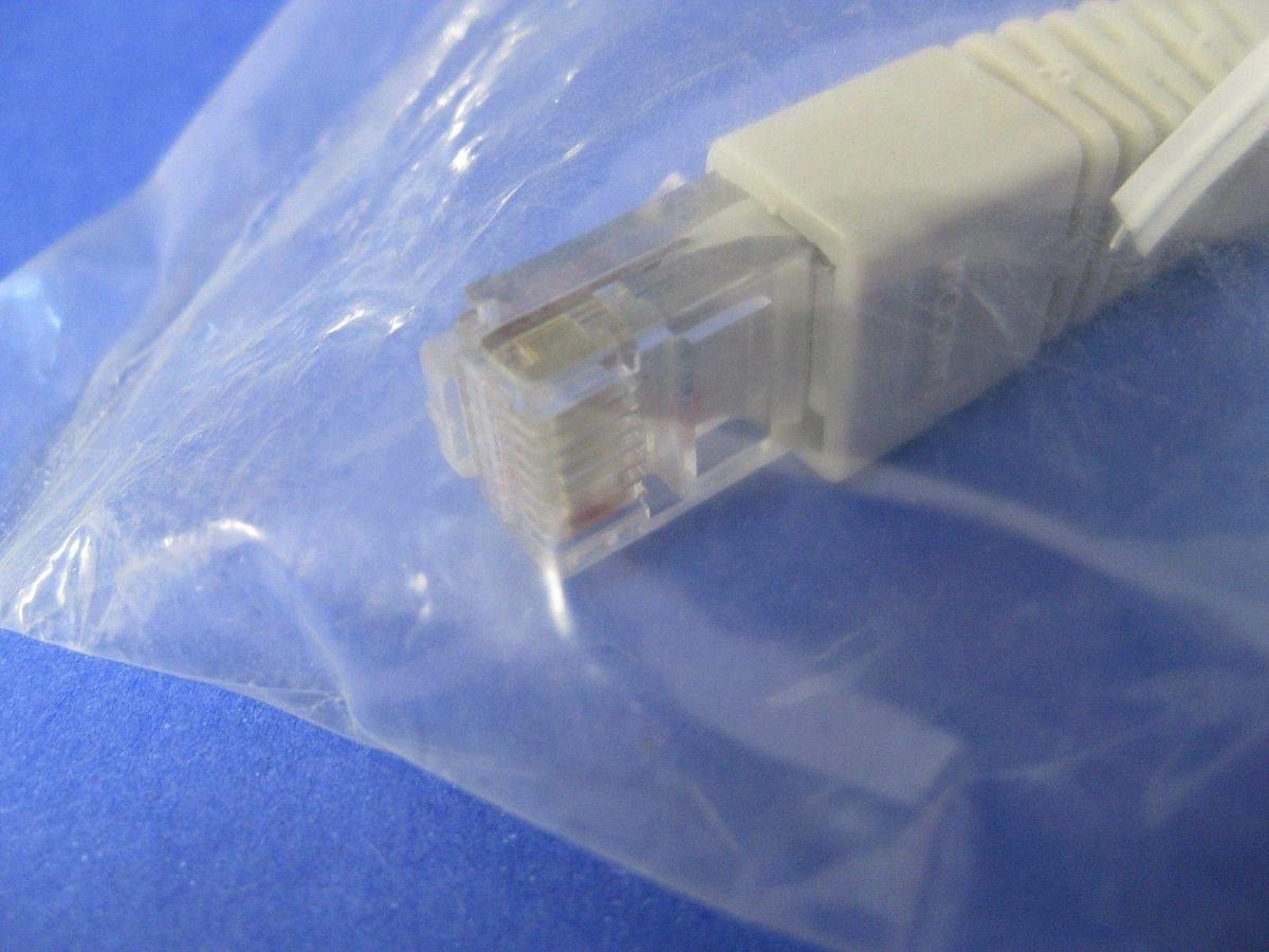 Used UNICOM Ethernet Patch Cable, 1ft, White, Lot of 16