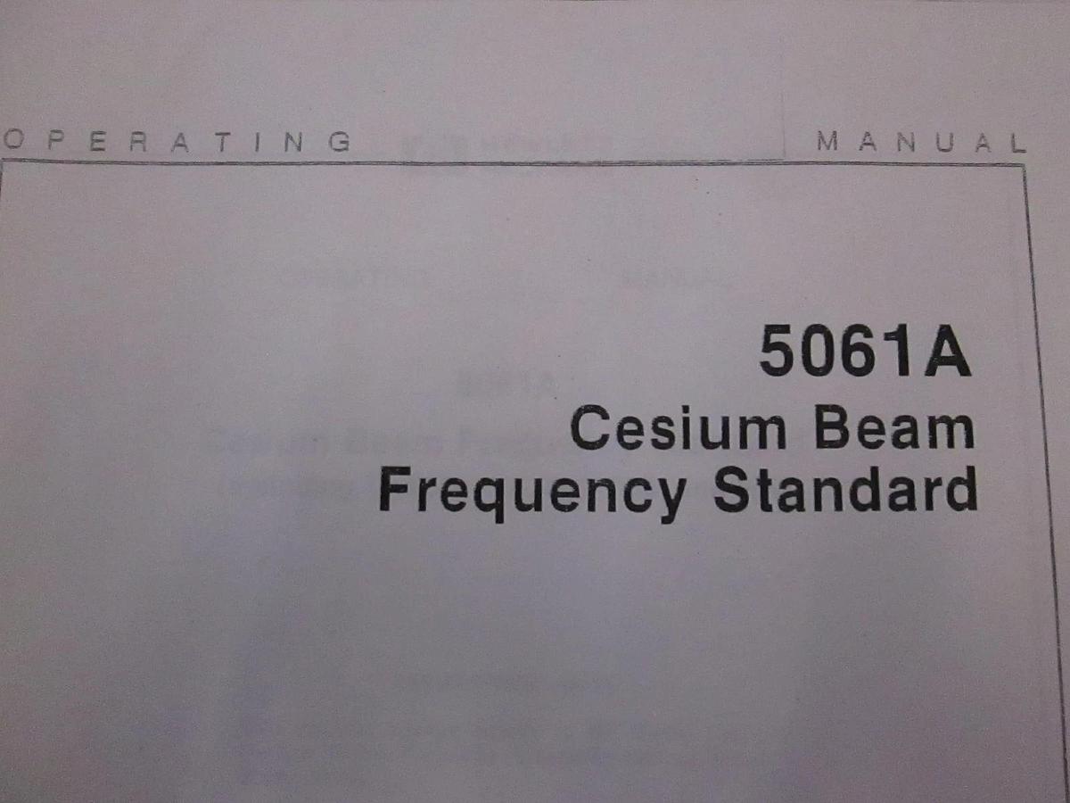 Used HP 5061A Cesium Beam Frequency Standard Operating Note, Used