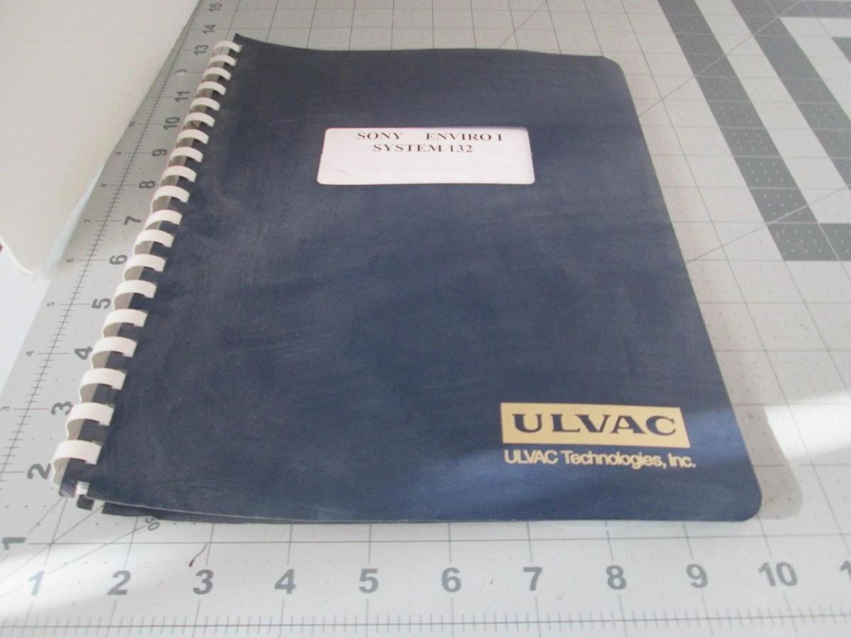 Used Ulvac, Sony Enviro 1 System 132 Guide, Used
