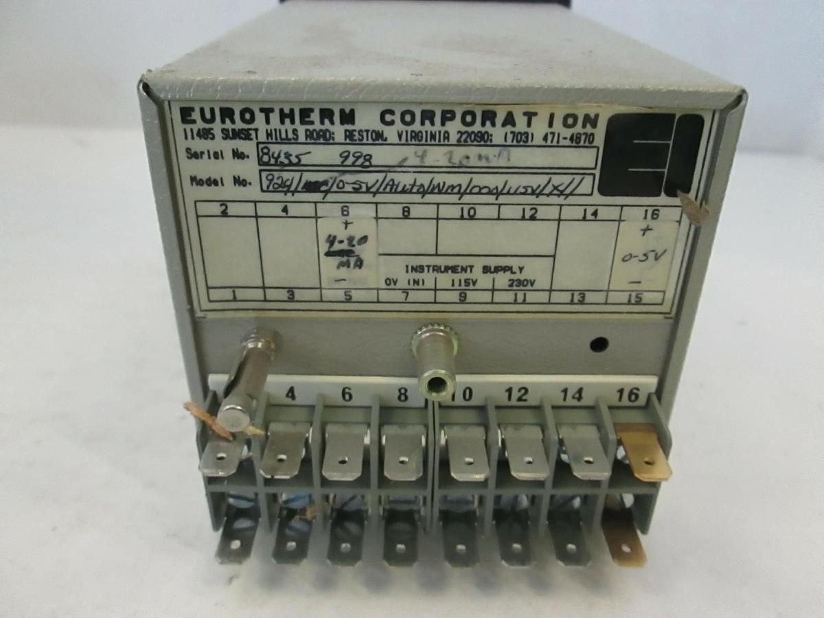 Used Eurotherm Controller 924/MCT/0-5V/Auto/WM/000/115V/X//, Used