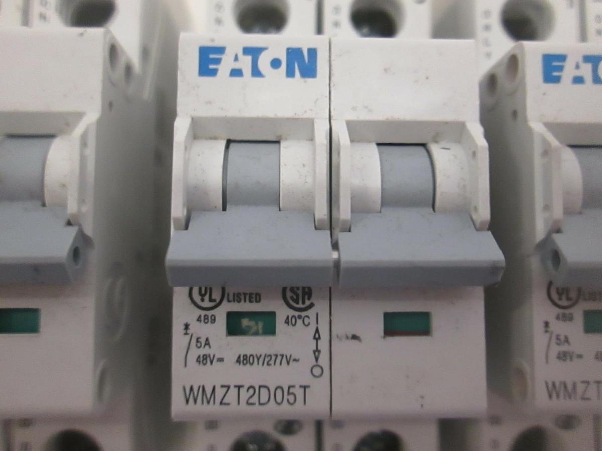 Used Eaton, WMZT2D05T, 2 Pole Circuit Breaker, Used, Lot of 3