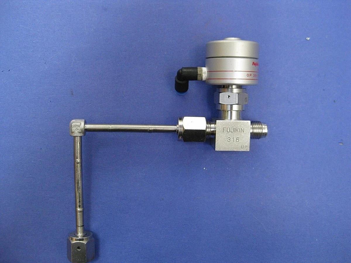 Used Fujikin Valve Assy with 1/4" MVCR x 1/4" FVCR, Used
