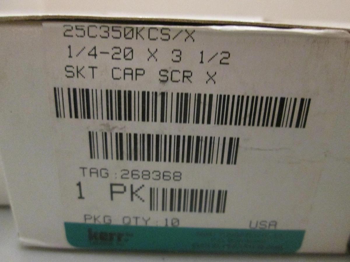 Used Kerr 1/4 - 20 x 3 1/2 Socket Head Cap Screw, Lot of 40 Pieces