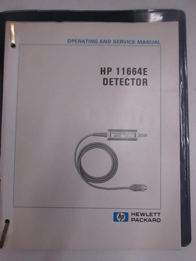 Used HP 11664E Detector Operating and Service Manual, Used