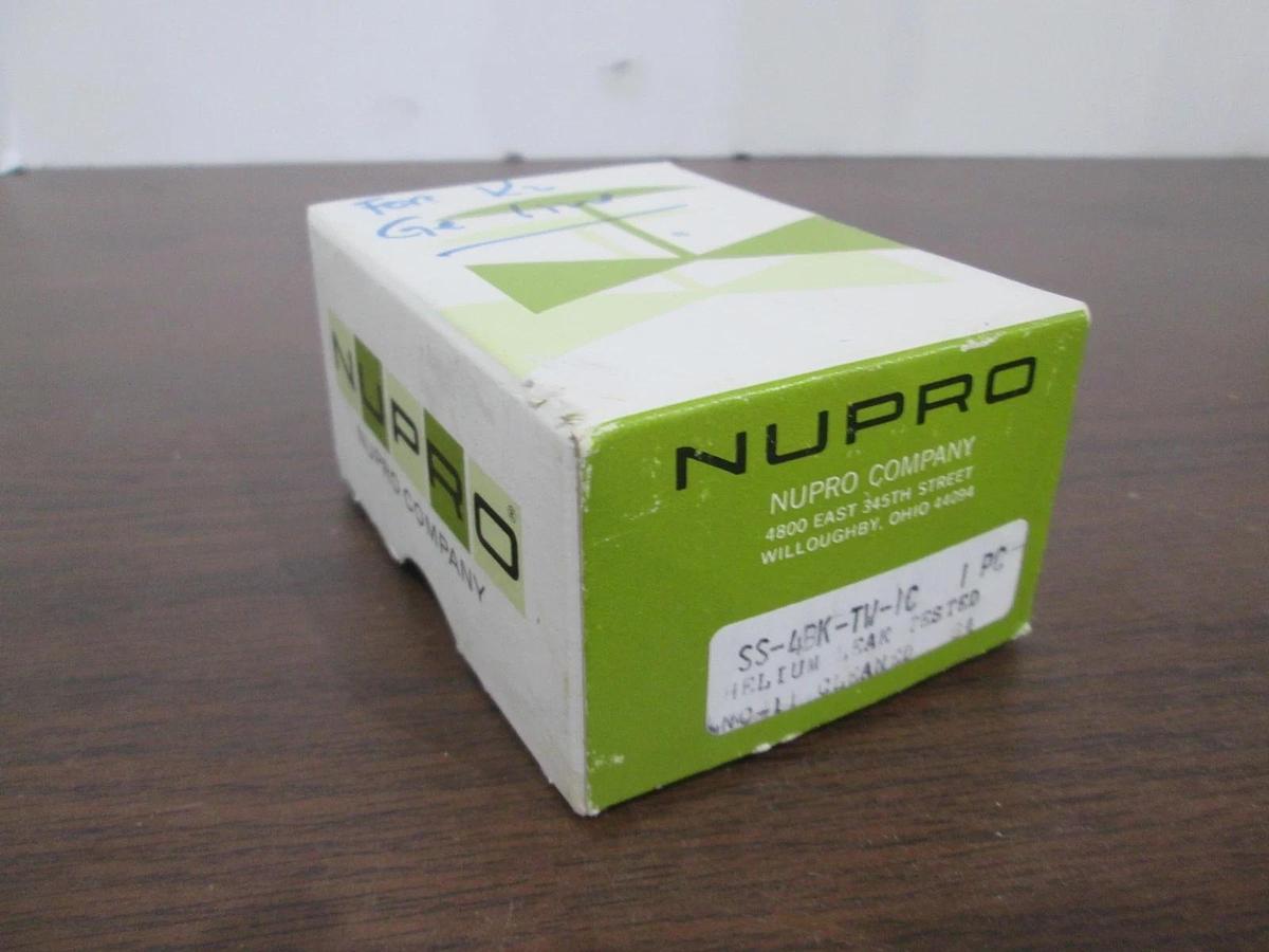 Nupro, SS-4BK-TW-1C, 1/4" Butt End Bellows Sealed Valve, New