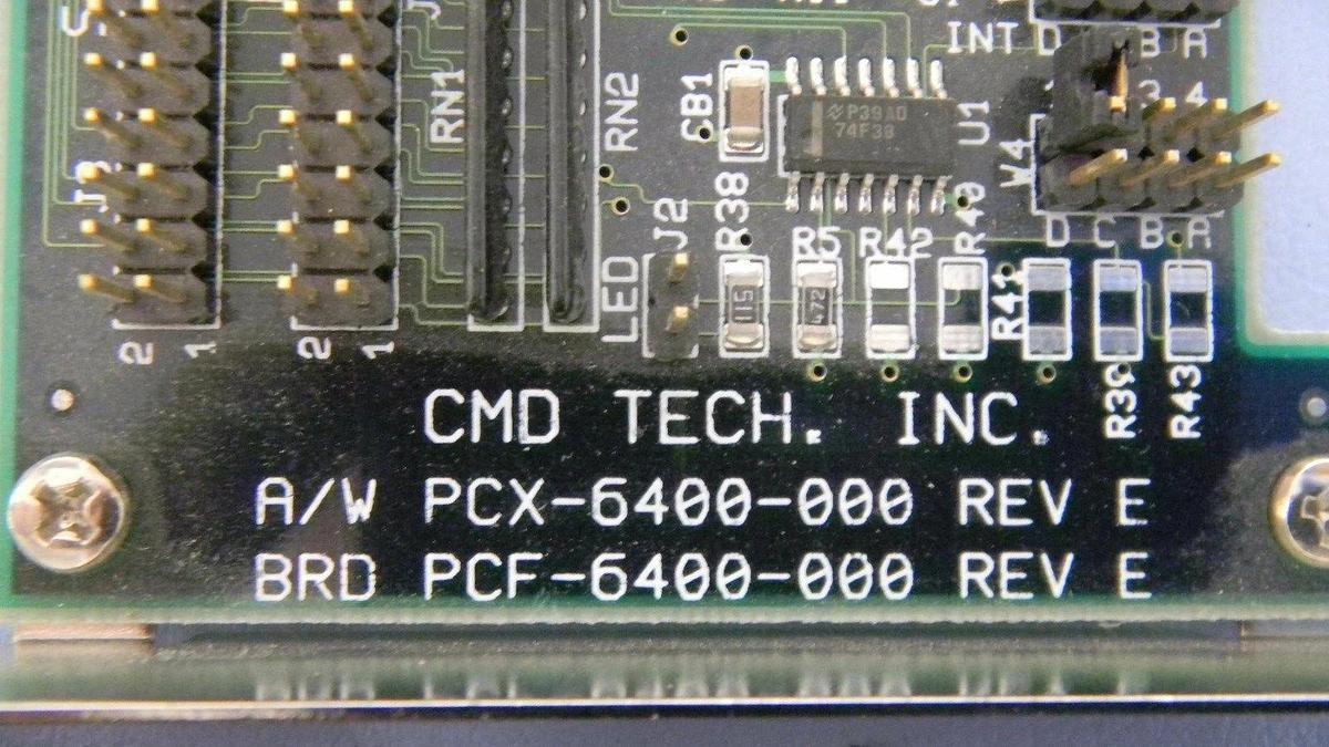 Used CMD Tech Inc. PCX-6400-00 Rev E, PCX-6404 Rev 0, PCB, Working When Removed