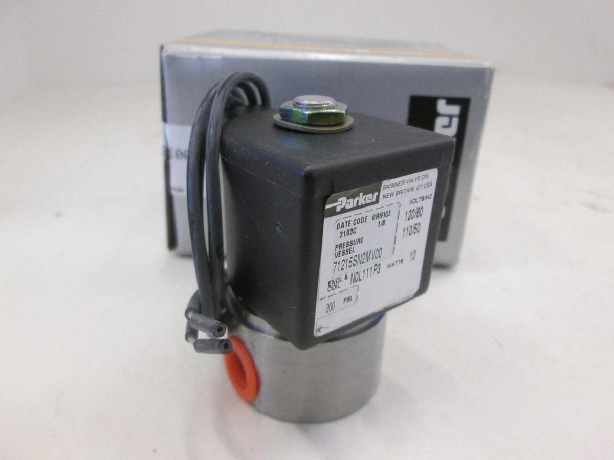 Parker, 71215SN2MV00, Solenoid Valve, 10W, 120/60Hz, 200 PSI, New