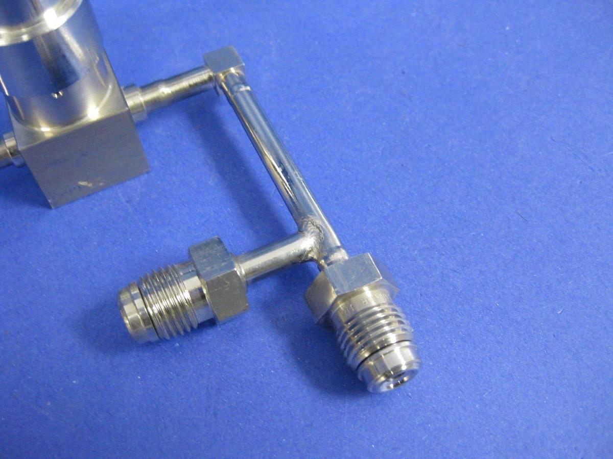 Used Semi-gas Manual Shut Off Flow Valve Assy,  N2 Purge Manifold, 5 Ports, Used