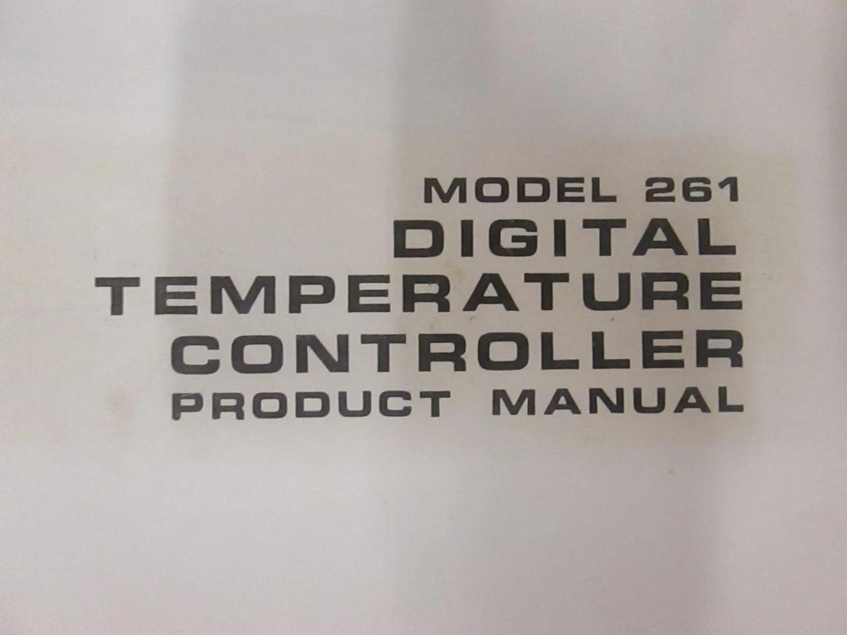 Used Tempress Digital Temperature Controller Manual for Model 251, Used