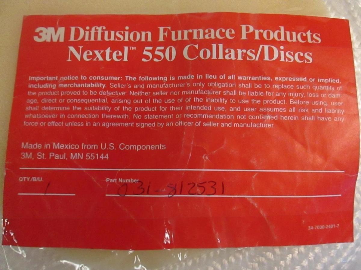 3M Diffusion Furnace Products, Nextel 550 Collar, 031-812531, 2" X 7" X 11"