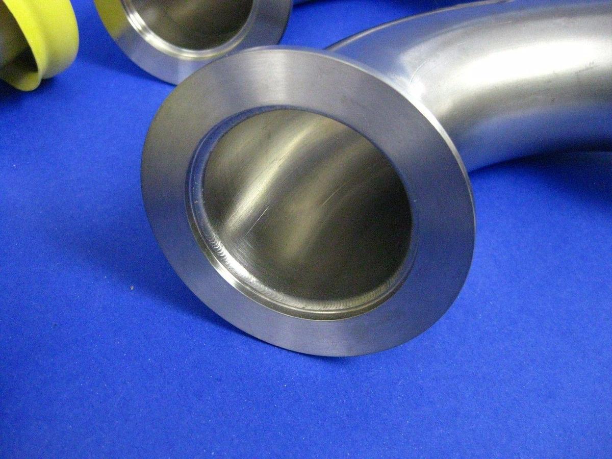 Stainless Steel Vacuum 90° Elbow NW50, 4" x 4", AMAT 0050-31592, Lot of 4
