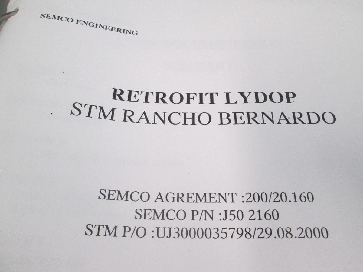 Used Semco Engineering, Retrofit Lydop STM Rancho Bernardo, 200/20.160, Used