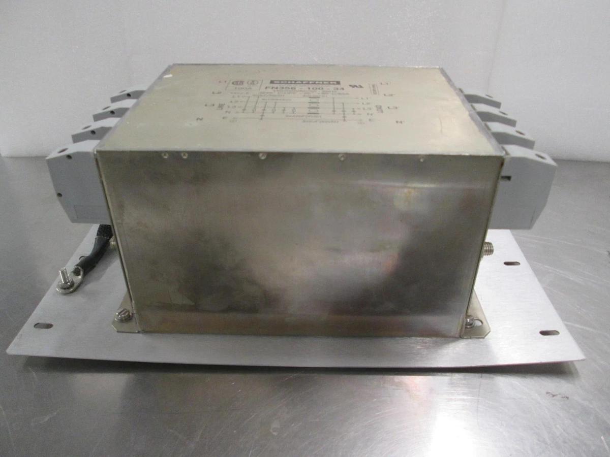 Used Schaffner, FN356-100-34, Power Line Filter, 440/250VAC/50-60Hz, Used