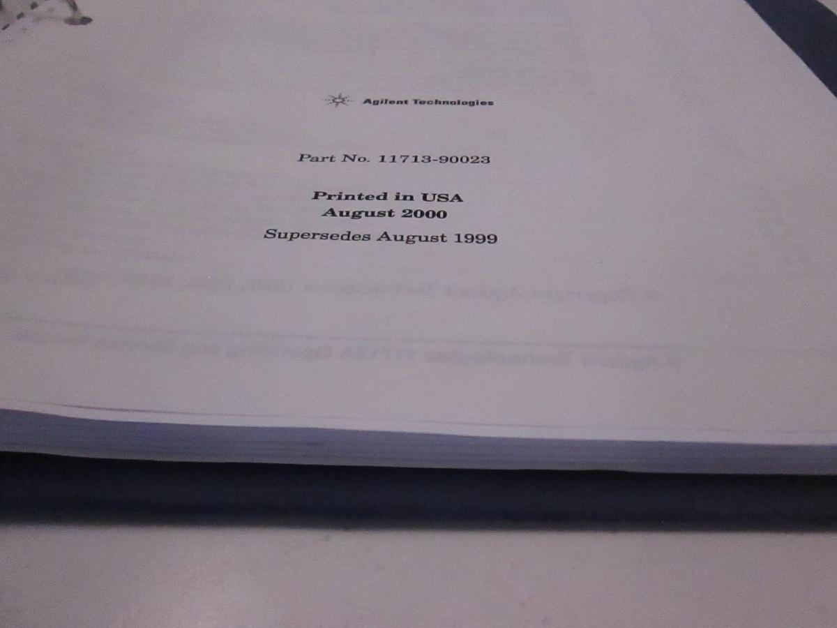 Used Agilent 11713A Attenuator/Switch Driver Operating and Service Manual, Used