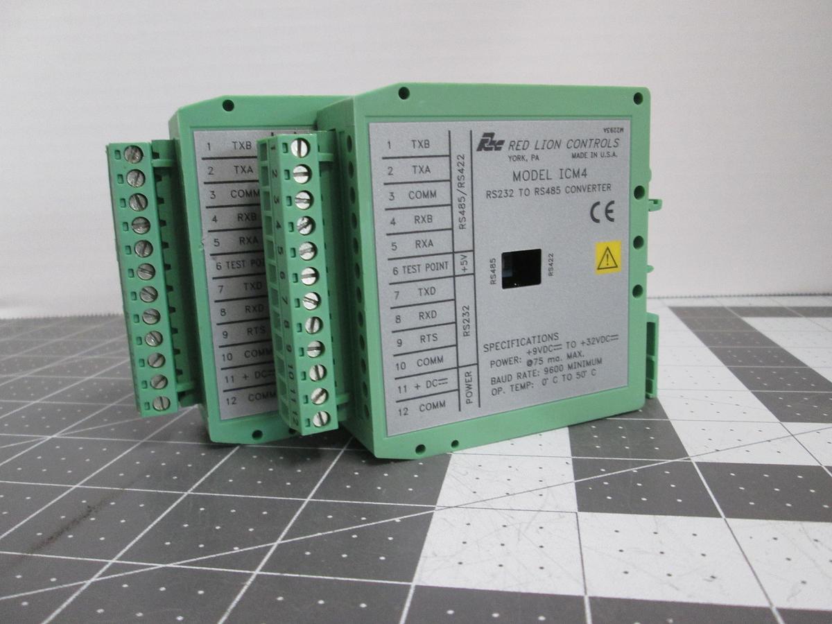 Used Lot of 2 Red Lion ICM4 ICM40030 RS232 to RS485 Serial Converter Modules
