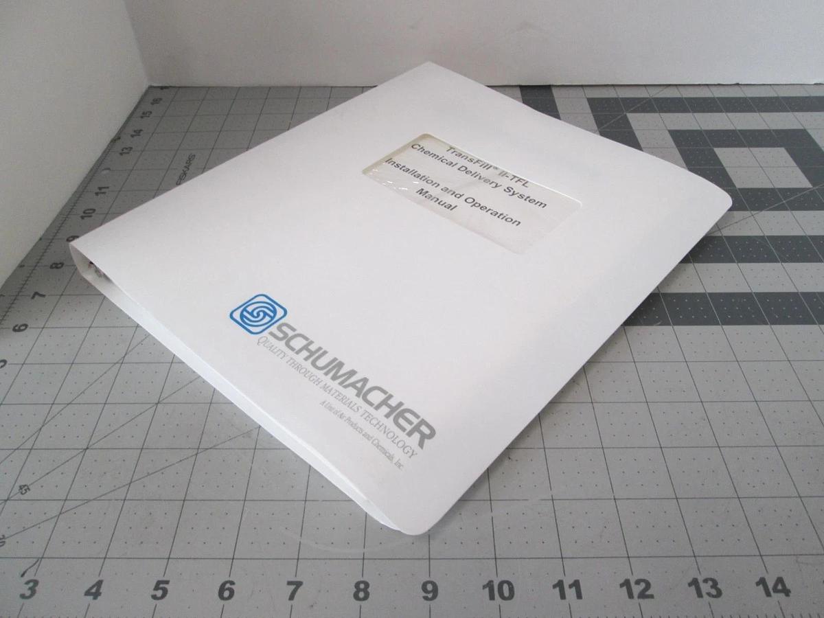 Used Schumacher, TransFill II-TFL, Chemical System Installation and Operation Manual
