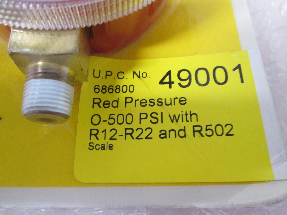 Yellow Jacket, Gauge, Refrigeration, 0-500 PSI, New