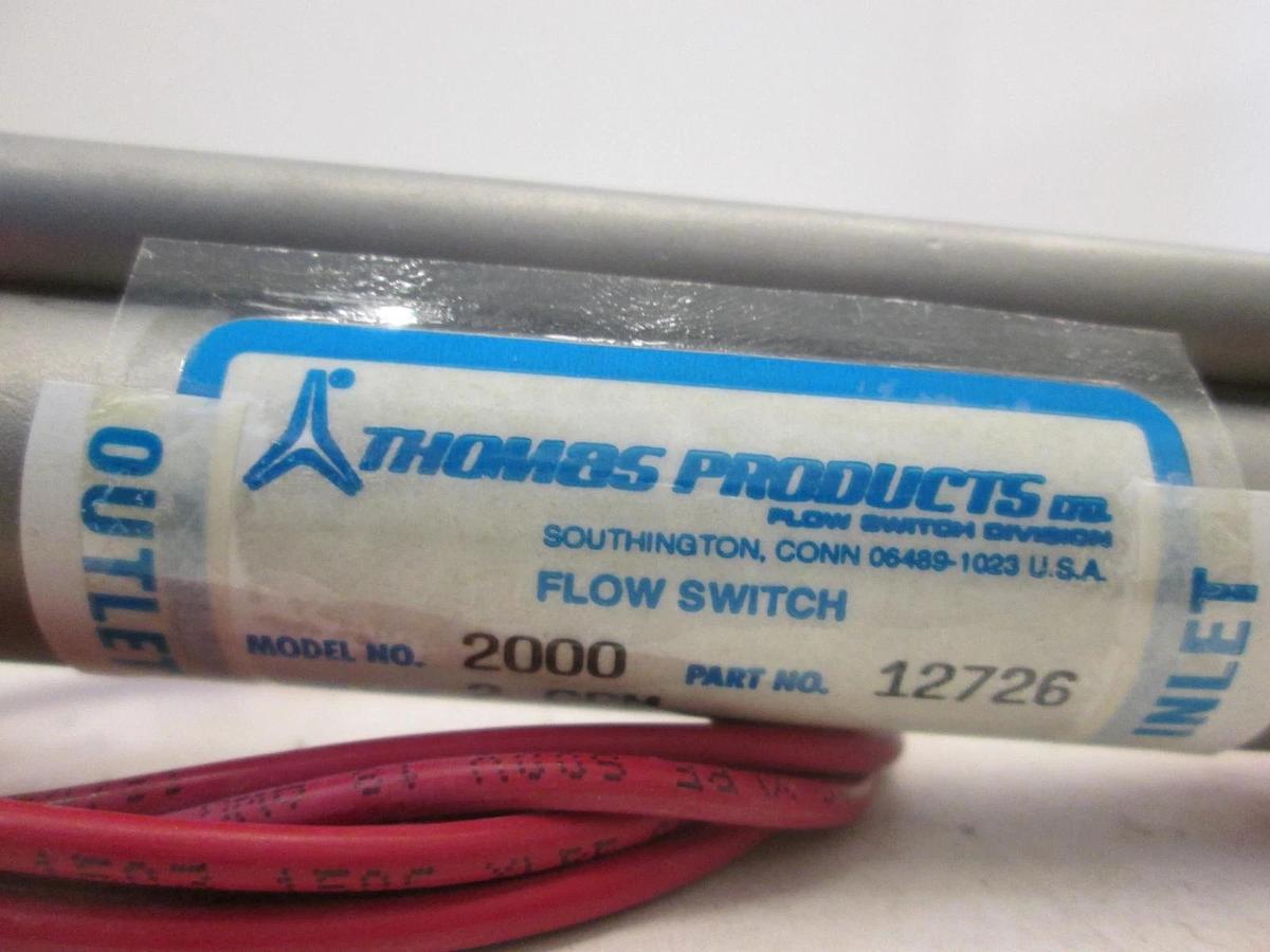 Thomas Products, Flow Switch, Model No. 2000, 2 GPM Flow Rate, New