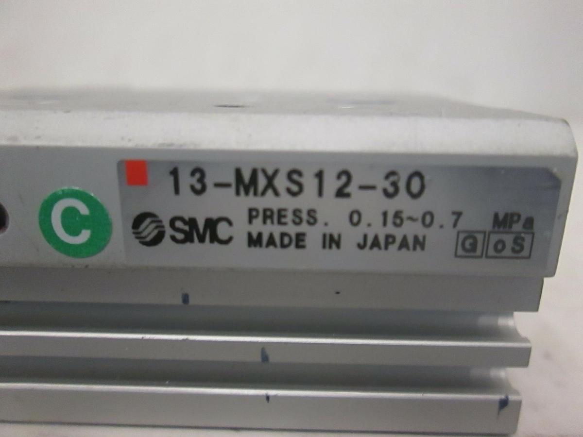 Used SMC, 13-MXS12-30 Air Cylinder Linear Slide Actuator Table, Used