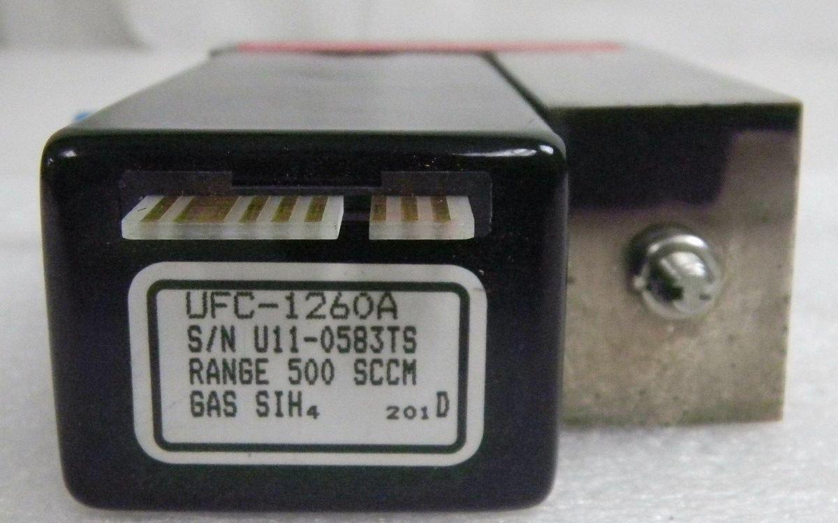Used Unit UFC-1260A, Mass Flow Controller, Gas- SiH4, Range- 500 SCCM, 1/4" M I/O VCR