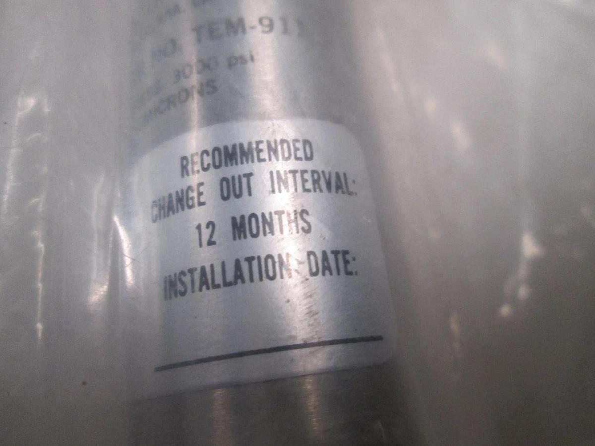 T.E.M Filter Company, TEM-911, Gas Filter, 3000 PSI, New