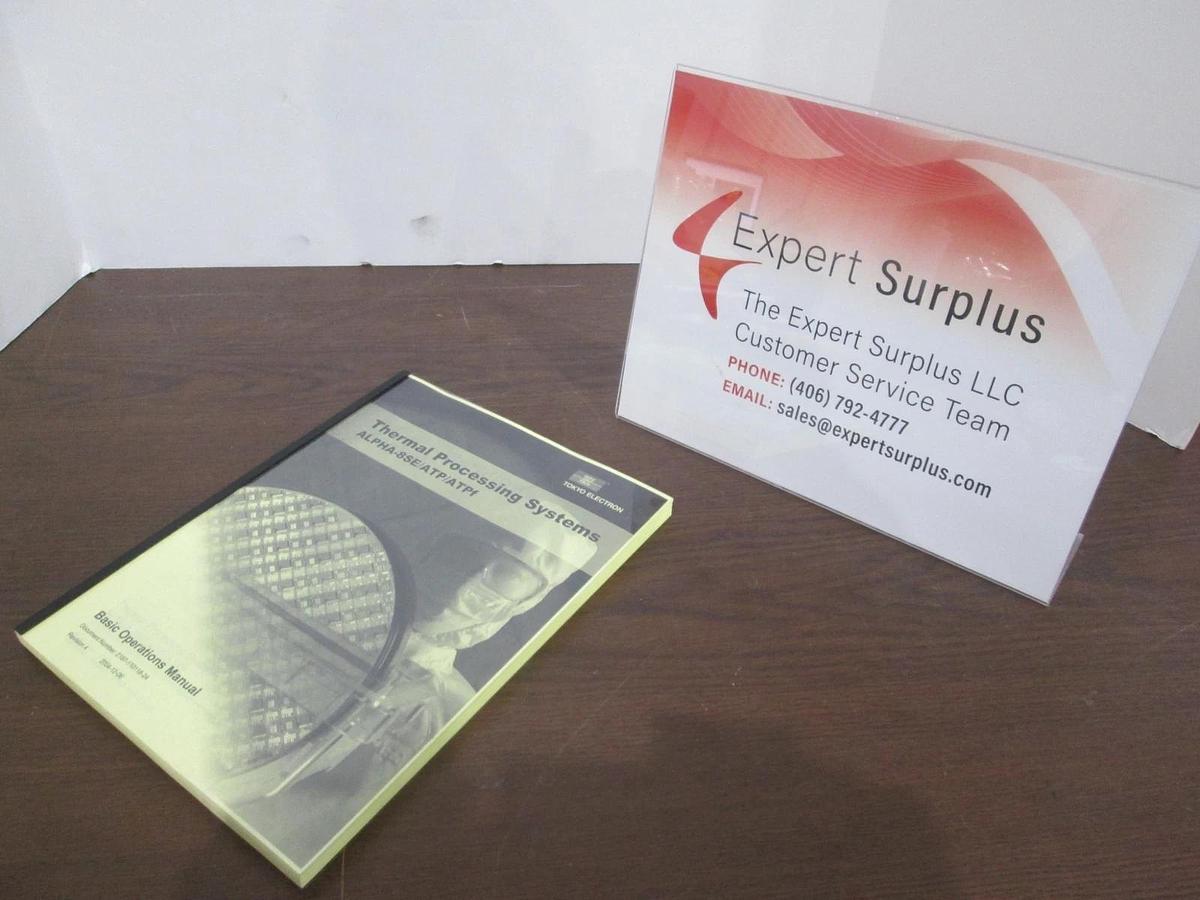 Used TEL Tokyo Electron, ALPHA-8SE/ATP/ATPf, Basic Operations Manual, New