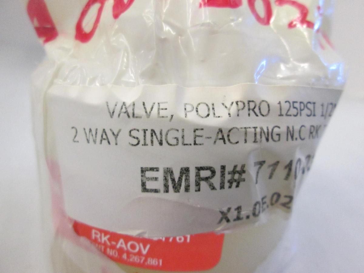 RK Industries, RK-AOV, 2 Way Pneumatic Valve, 125PSI, New