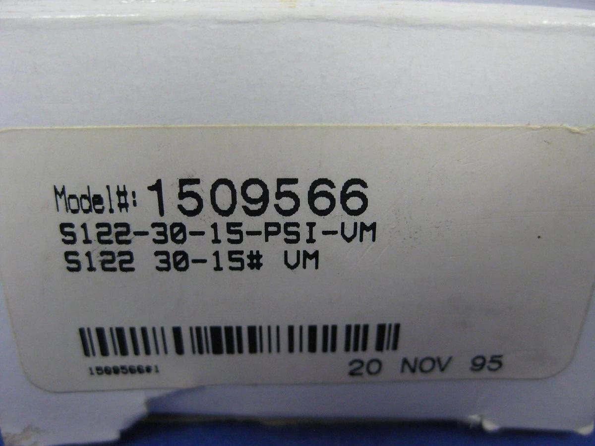 Used Span Instruments Gauge S122-30-15 Range: 30-0-15 PSI, 1/4" MVCR, NEW in BOX