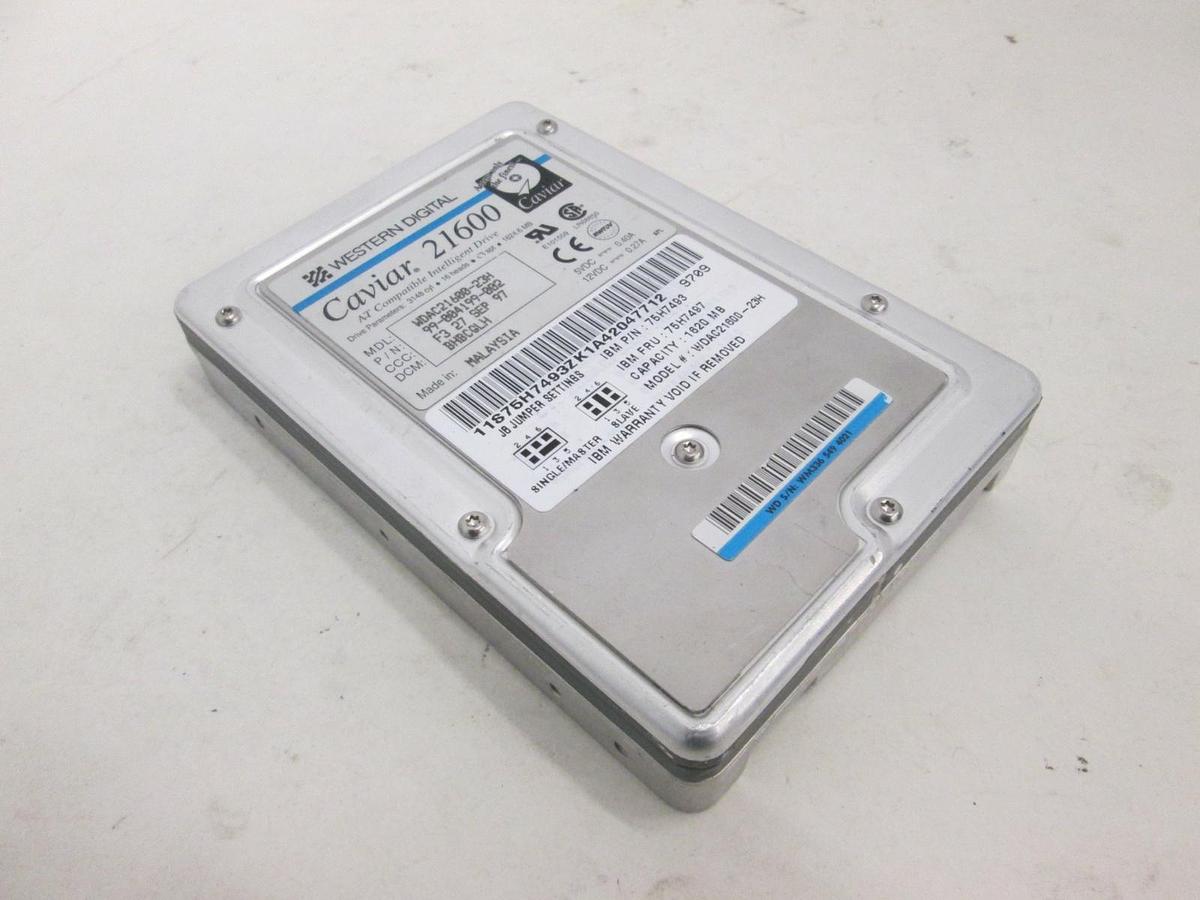 Used Western Digital, Caviar AT Compatible Intelligent Drive, WDAC21600-23H, Used