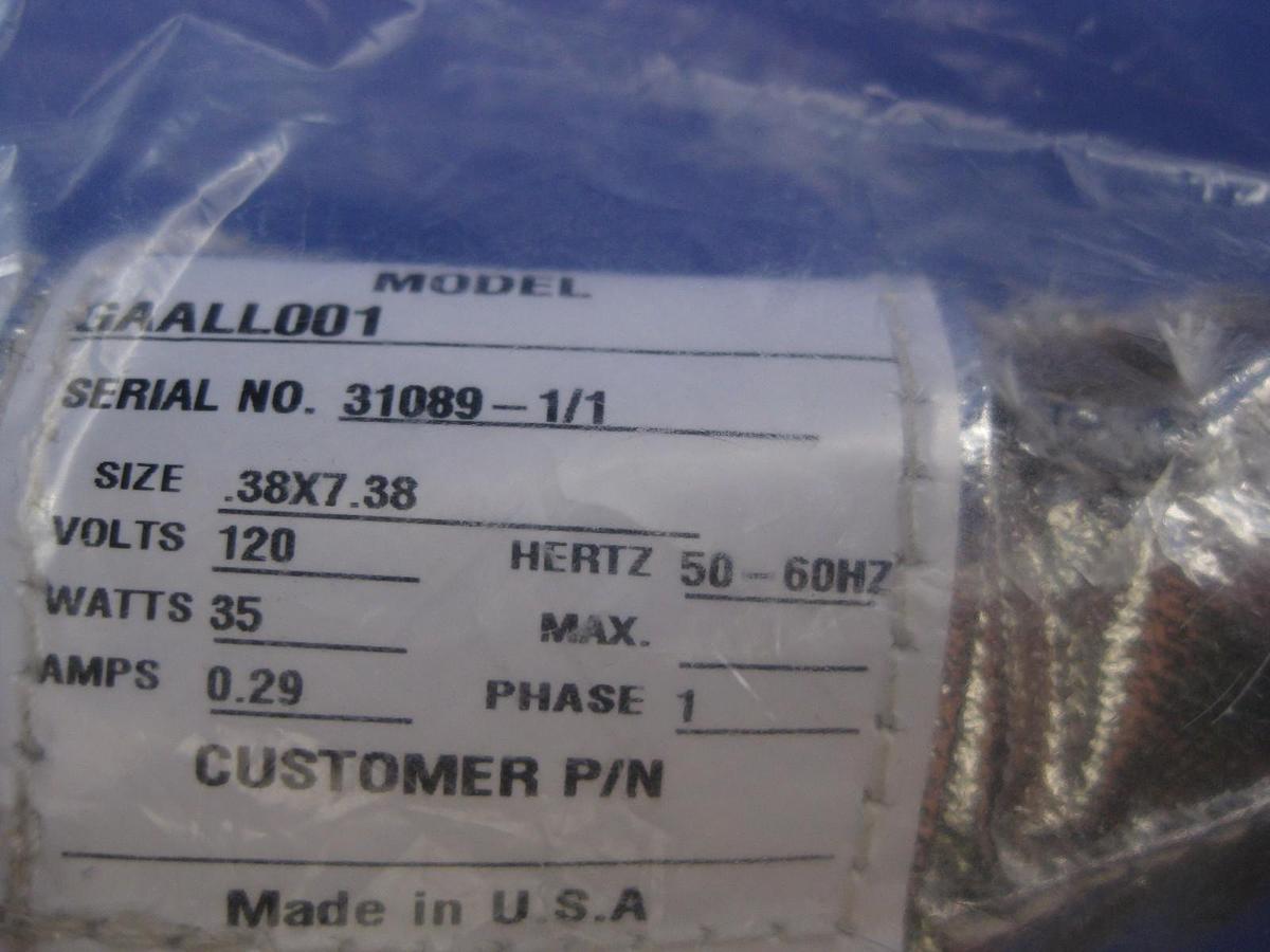 Used BriskHeat GAALL001 Heater Jacket for Baratron Heat Line, 120V, 35W, NEW