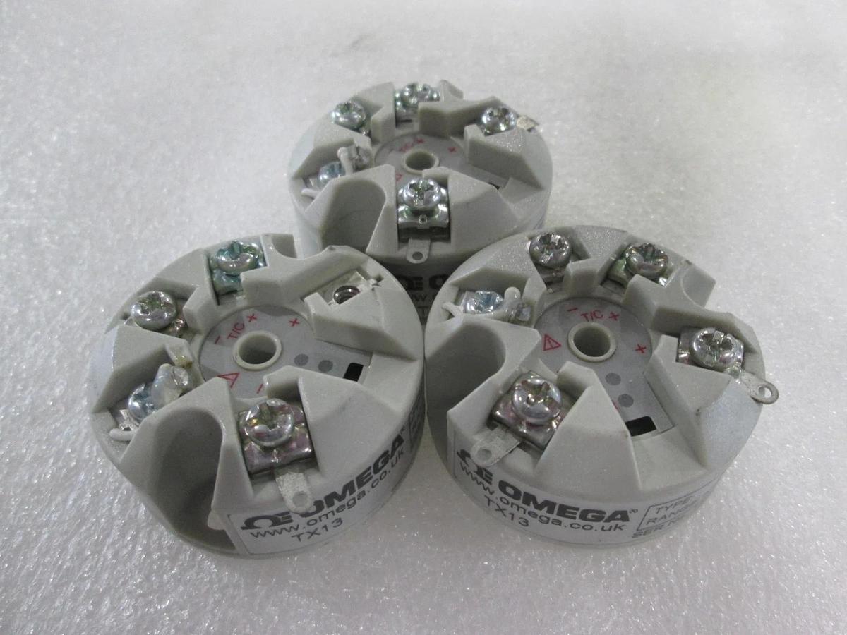 Used Omega, T/C K, 0-1000C Range, Thermocouple Temperature Transmitter Used, Lot of 3