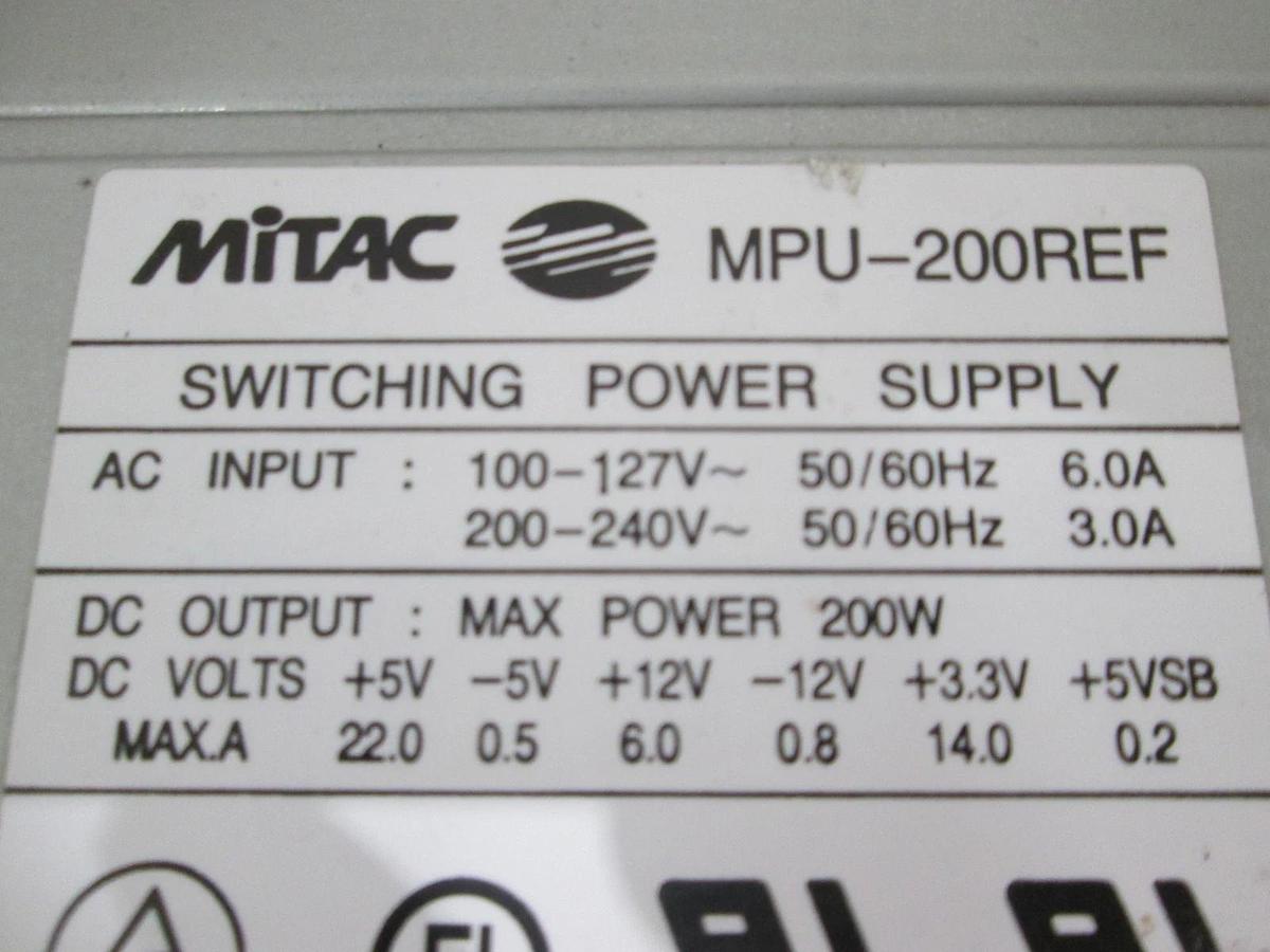 Mitac, MPU-200REF, Switching Power Supply, Used