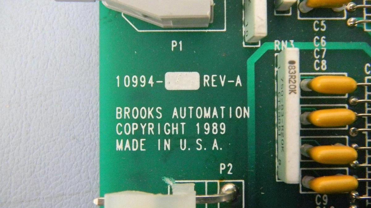 Used Brooks Automation 10994 Rev A, PCB Assembly, Working When Removed