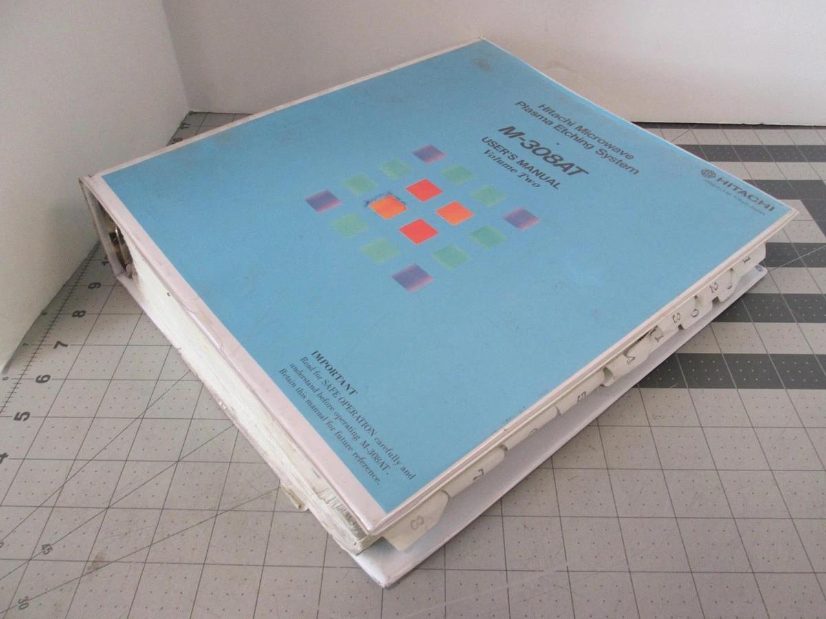 Used Hitachi, M-308AT, Plasma Etching System, User's Manual Volume Two, Used