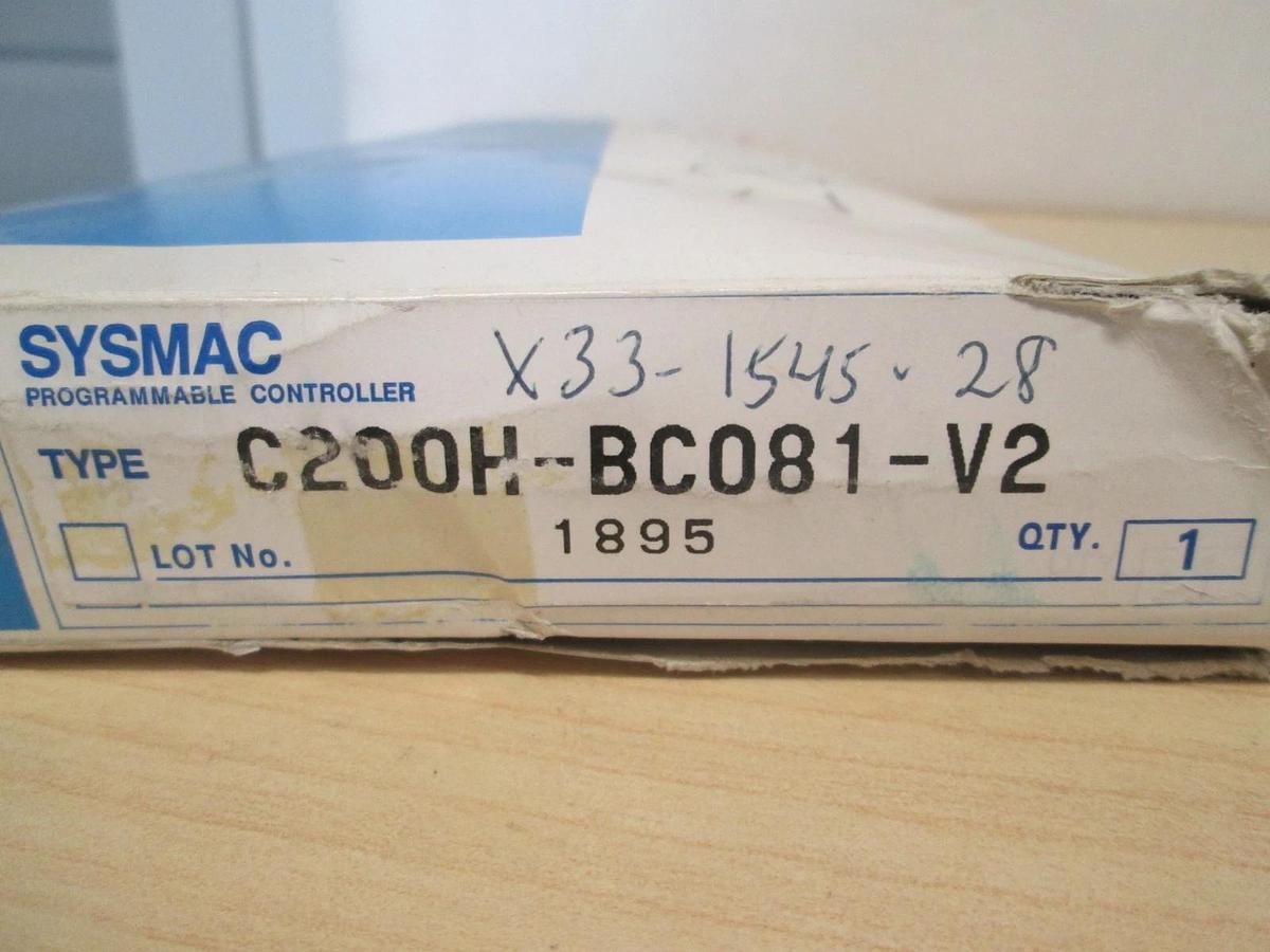 Omron, C200H-BC081-V2, CPU Base Unit, New