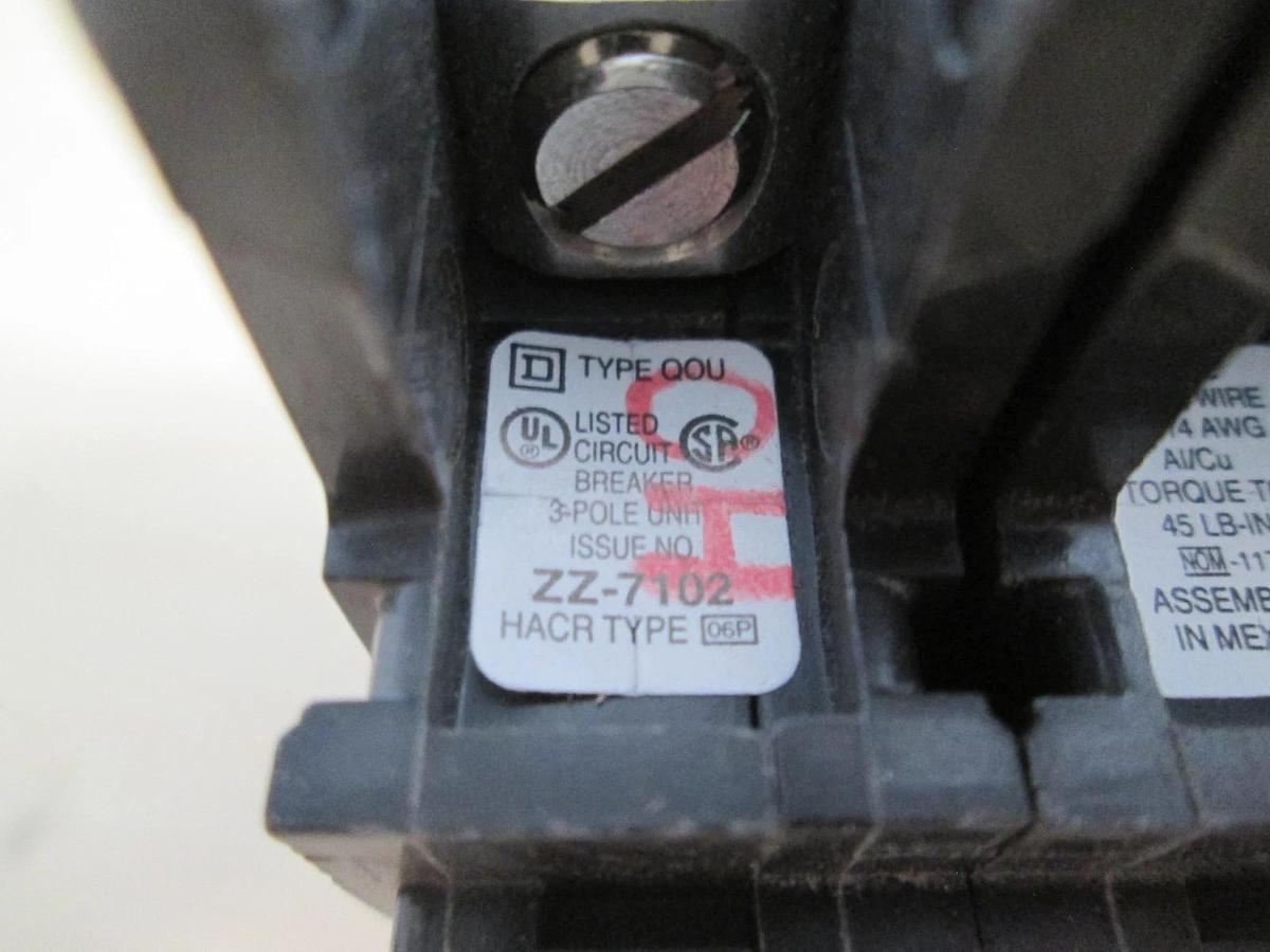 Used Square D, ZZ-7102, Type 06P, 3 Pole Circuit Breaker, 30A, Used