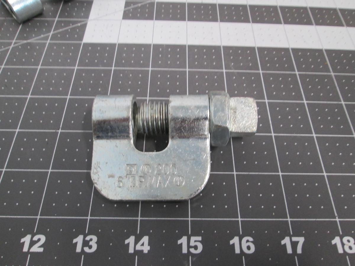 Used Lot of 3 Globe Steel 200 Series 6" IP Max Heavy Duty 3/4" Rod Structural Beam Clamp
