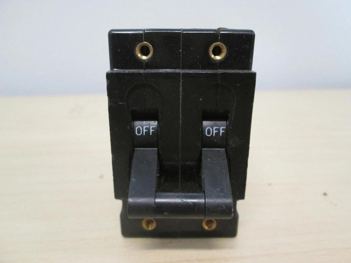 Used Airpax, UPL11-1-65-153, 2 Pole Circuit Breaker, 250V, 15A, Used