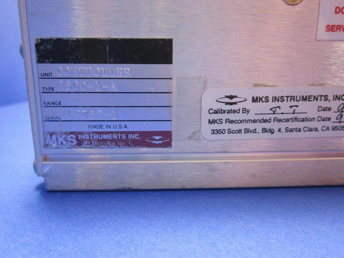 Used MKS Type 250l Controller, 250-1-A,10-0-10 % Full Scale