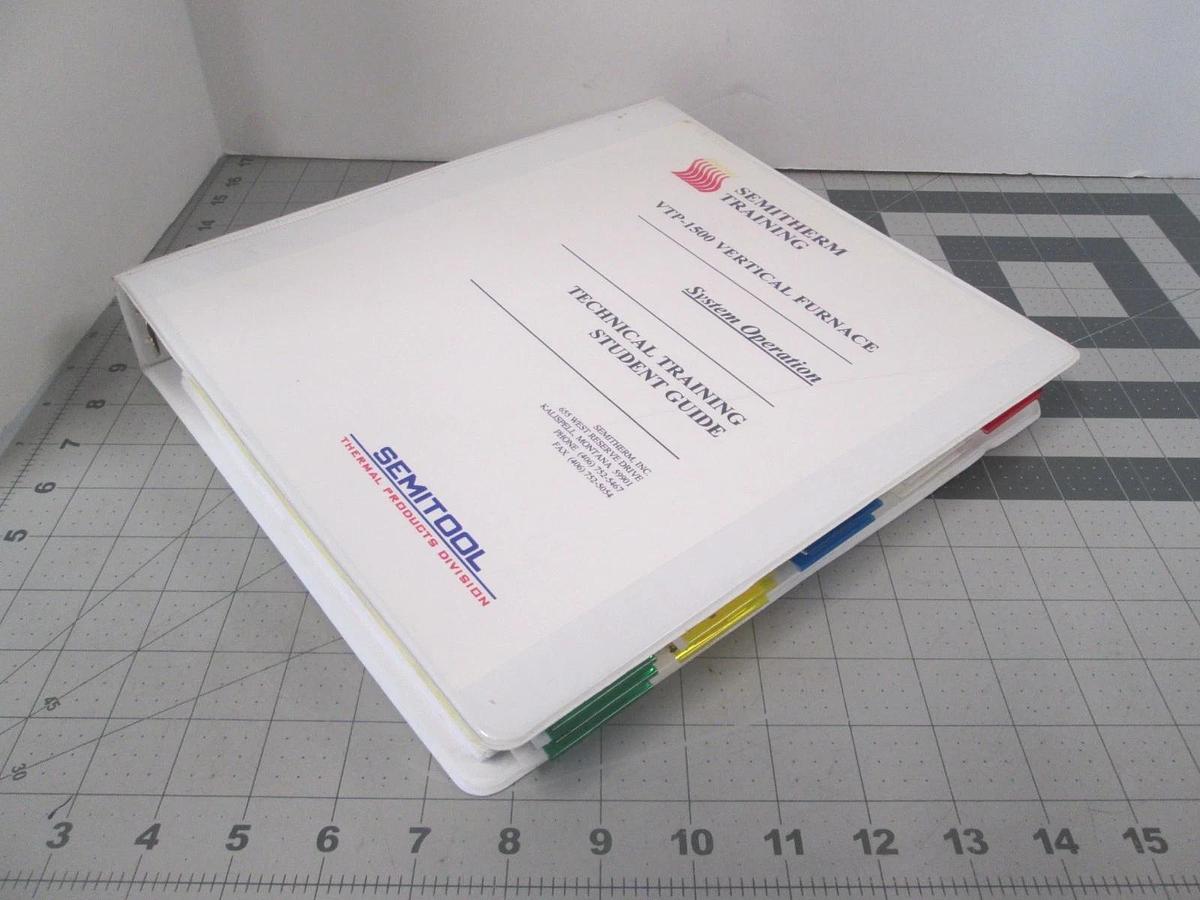 Used Semitool, VTP-1500, Vertical Furnace, System Operation Student Guide, Used