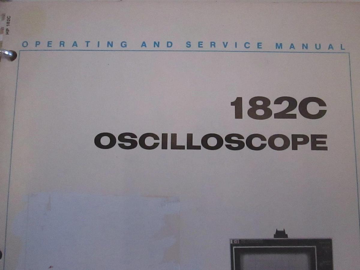 Used HP 182C Oscilloscope Operating and Service Manual, Used