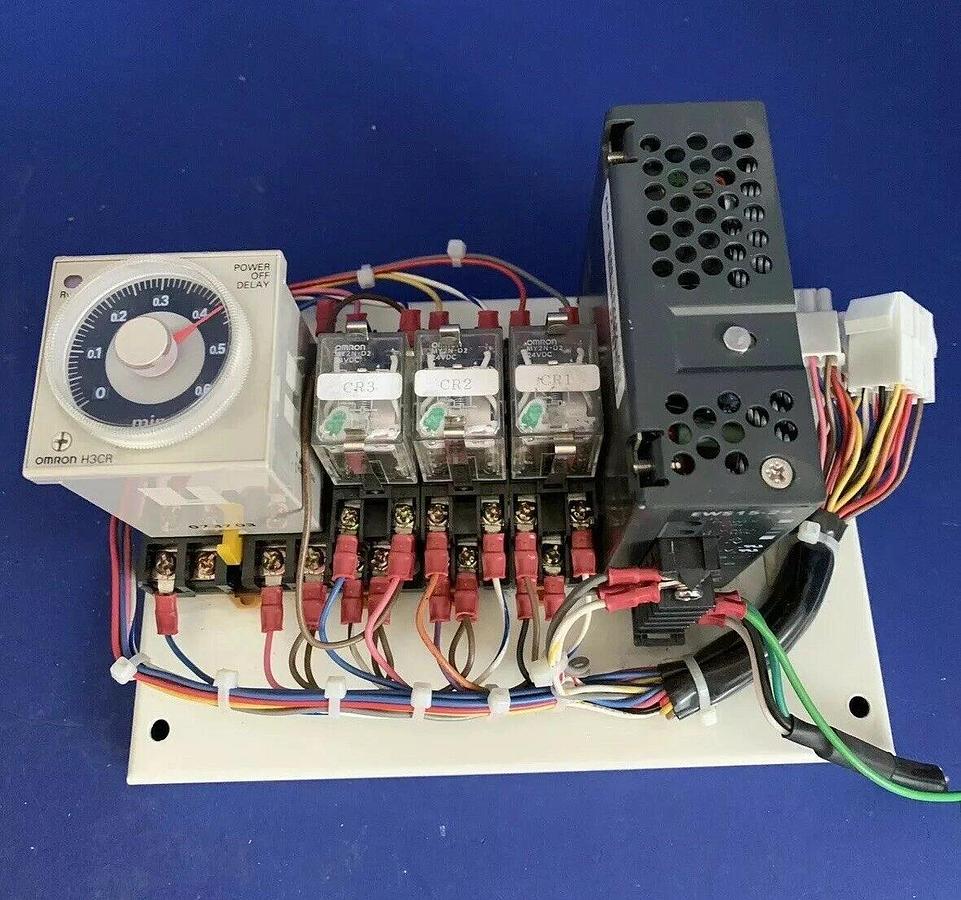 Used Nemic-Lambda EWS15-24 Power Supply Assy w/ Omron H3CR-H8L Timer, Used TEL