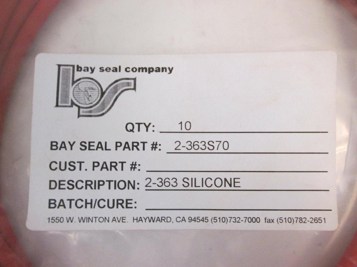 Bay Seal Co. Parker O-Ring, 2-363S70, Lot of 10