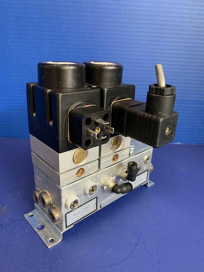 Used Humphrey M42E2  Solenoid Air Valve Assy w/ 2 Valves and MC-3 Manifold, Used