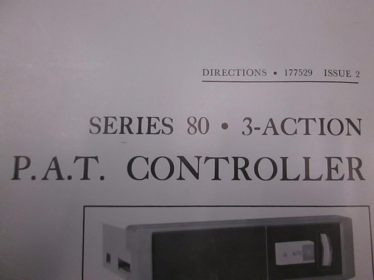Used Leeds and Northrup Series 80 3 Action P.A.T Controller Directions, Used