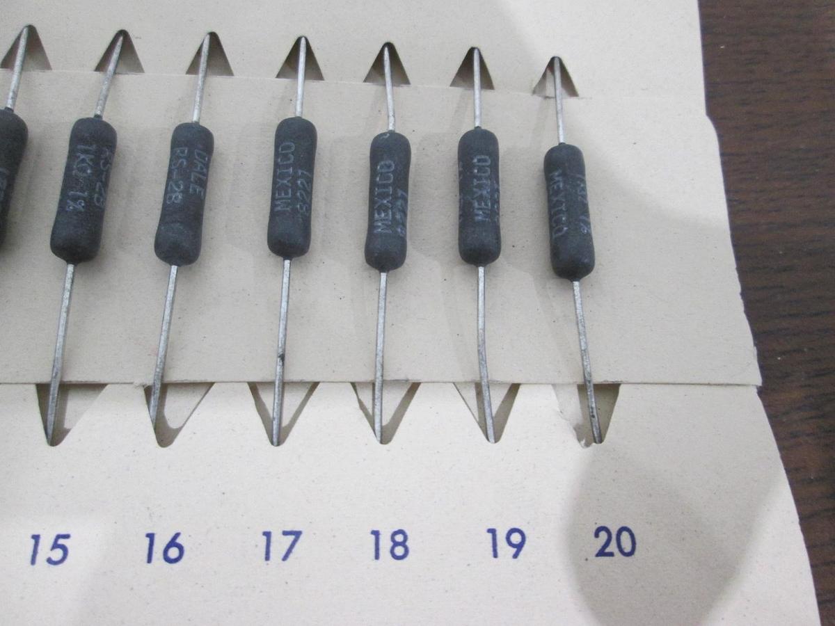 Dale, RS-28, 1k, 1 % metal film Resistor, New, Lot of 20
