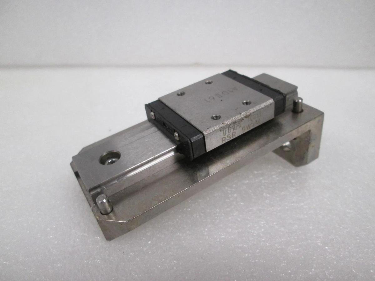 Used THK, Linear Guide Rail w/ Bearing Block, RSR 9WVM, Used